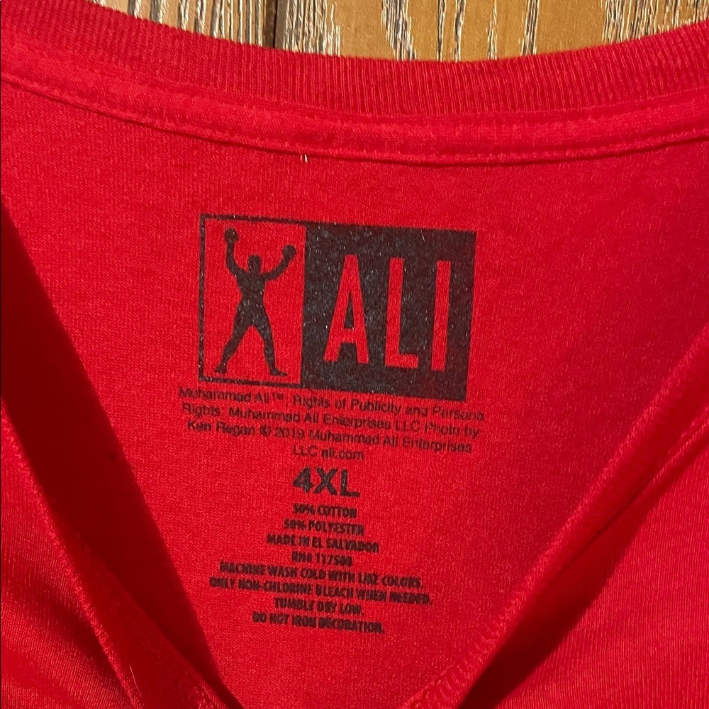 ALI - The Greatest - Red Graphic T-Shirt - 4XL - Picture 3 of 5